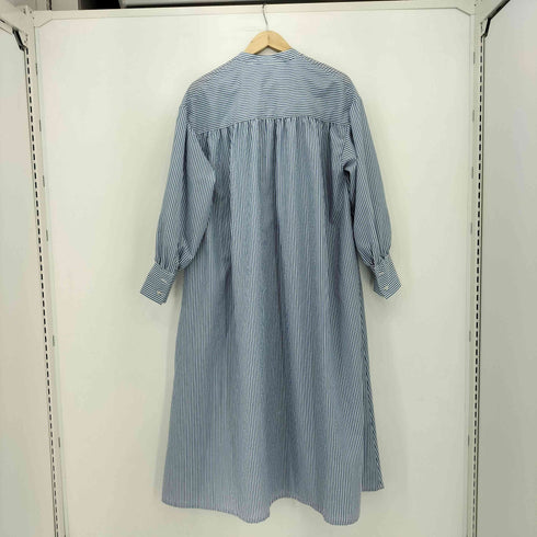 FOUND GOOD ストライプデザイン バンドカラー シャツ ワンピース レディース  S